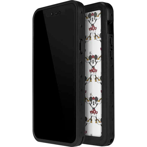 Disney Minnie Mouse Pattern Formation iPhone 15 Pro Waterproof Case